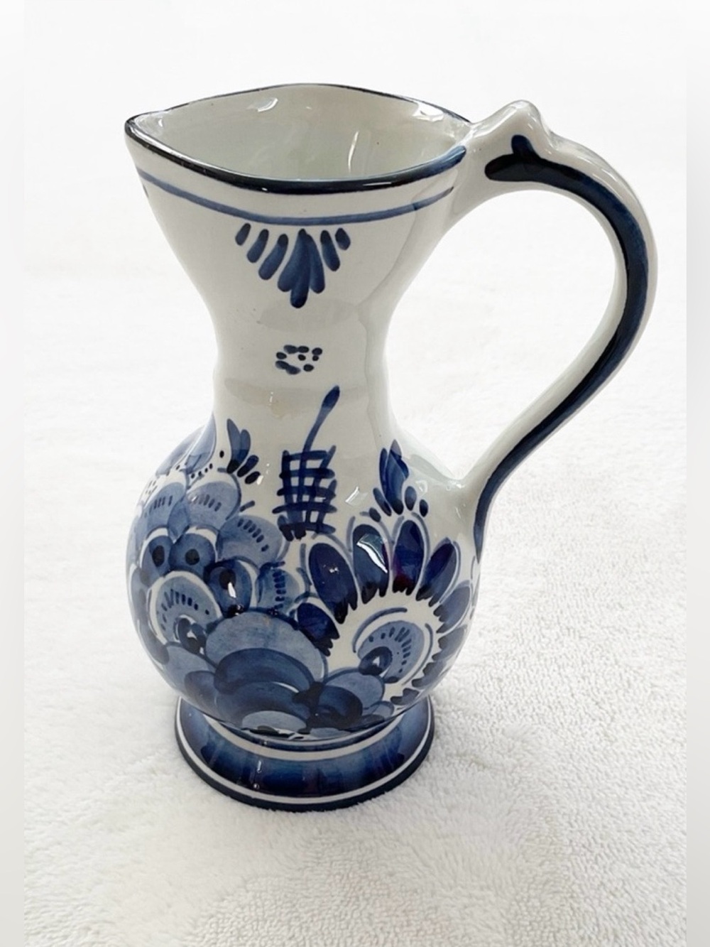 Vintage Delft Blue Mini Pitcher Holland Handpainted Creamer Bud Vase 5”